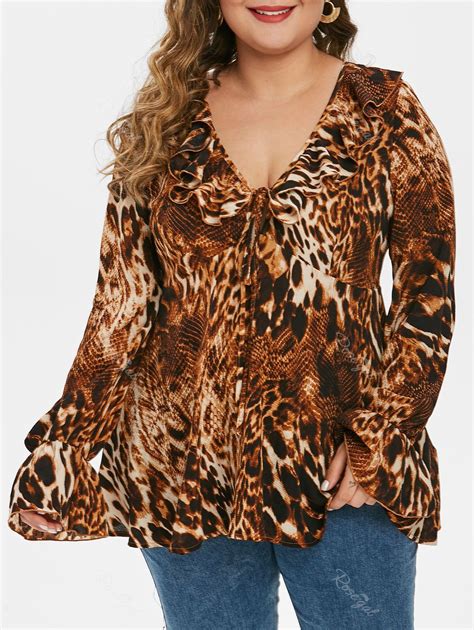 plus size leopard print tops.